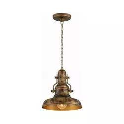 Brilagi - Luster na lancu PYRONIC 1xE27/40W/230V prečnik 32 cm bronza/patina
