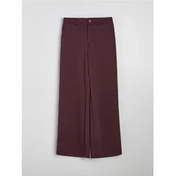 Sinsay - Elegantne wide leg pantalone sa dodatkom viskoze - karmin