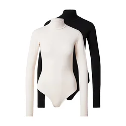 ABOUT YOU Bodi majica Willow bež / črna