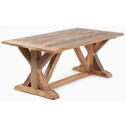 Casa Padrino country style dining table natural - Various Sizes - Rectangular rustic solid wood dining room table - Rustic dining room furniture - Country style dining room furniture