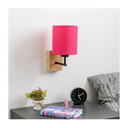 Brilagi - Zidna lampa NUBILA WOOD 1xE27/25W/230V hrast/ružičasta