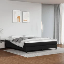 Okvir za krevet s oprugom crni 160x200 cm od umjetne kože