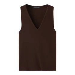 MANGO Top BEIXAMEL čokolada