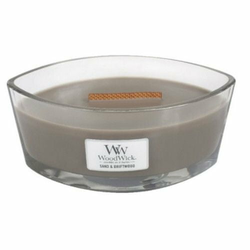 WoodWick Mirišljava sveća Sand & Driftwood Elipse, Siva