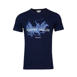 HARVEY MILLER Majica kraljevo modra/temno modra/bela