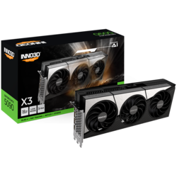 INNO3D NVIDIA RTX-5090 X3 32GB GDDR7 512bit, 2410 Mhz / 28 Gbps, 3x DP, 1x HDMI, 3 fan, 3 slot