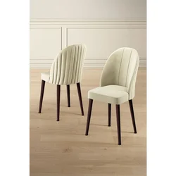 Hanah Home set trpezarijskih stolica Mara 6 kom, krem tkanina Babyface, braon metalne noge