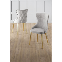 HANAH HOME Set stolica (4 komada) Alpa Grey Gold