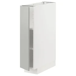 METOD Podni element s policama, bela/Havstorp svetlosiva, 20x60 cm