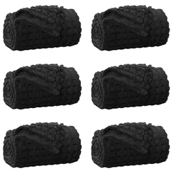 Pokrivači za bacanje 6 pcs Crna 240 x 220 cm Runo