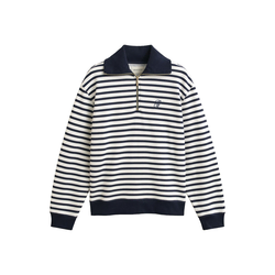 GANT Majica temno modra/bela