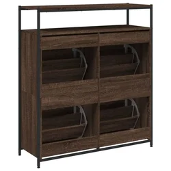Ormarić za cipele s 4 ladice smeđa boja hrasta 100x34x112 cm