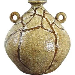 Keramična vaza medene barve 25x25 cm