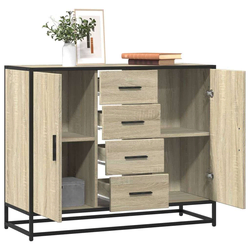 Komoda sonoma hrast 92x35x76 cm izrađeno drvo