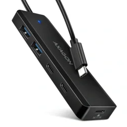 AXAGON USB HUB HUE-C2C, 4-portni, 5Gbps, 2x USB-A, 2x USB-C, napajanje USB-C, kabel 19cm