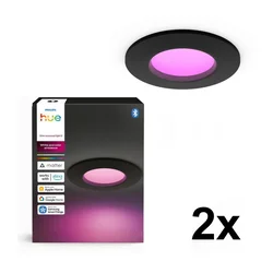 Philips - KOMPLET 2x LED RGBW sa prigušiva, kupatilske ugradne svetiljke Hue SLIM LED/8,3W/230V IP44