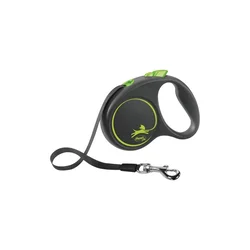 FLEXI Povodac za pse Black Design Tape M 5m zeleni