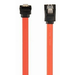 GEMBIRD - SATA III Data Cable, w/ Metal clip, 90 degrees angled connector, 0.5m