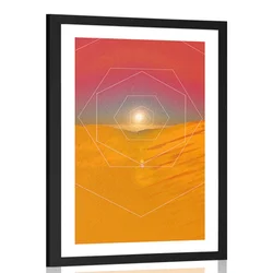 Plakat s paspartujem živopisan preplet - 40x60 silver