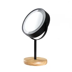 Ogledalo stono Anka M fi 16cm 1x//5x uvelič. sa Led osvet. crno Ridder