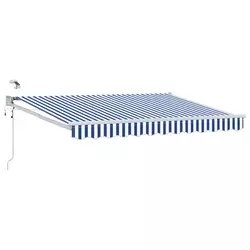 Električna retraktabilna tenda Plava i bijela 3,5 x 2 m