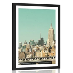 Plakat s paspartujem čarobni New York - 20x30 white