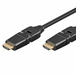 GOOBAY HDMI na HDMI 2m z Ethernet vrtljiv pozlačen kabel