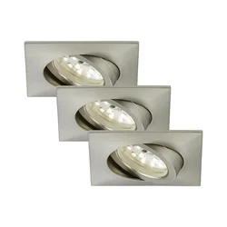 Briloner 7210-032 - SET 3x LED ugradna stropna svetiljka ATTACH LED/5W/230V IP23 hrom