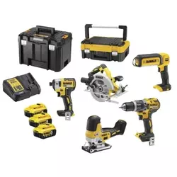 DEWALT set aku alata DCK500P3T (18v 5.0ah + 2 kofera), 5-dijelni