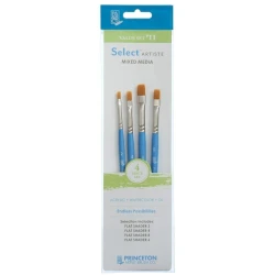 Princeton Brush Selectartiste Multi-Technique Komplet ploščatih čopičev 4 kos.
