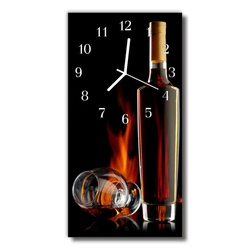 tulup.si Steklena navpična ura Kuhinjski steklenice alkohola rjava 30x60 cm