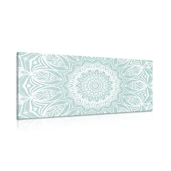 Slika Mandala harmonije na modrem ozadju - 60x30