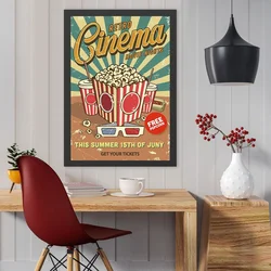 Wallity Uramljena slika Retro Cinema 6, 55x75 cm