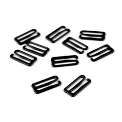 Kovinski kaveljček za oblačila širine 18 mm - črn (50 kosov)