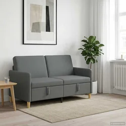 Sofa s shrambo Temno siva 152 x 78 x 87 cm Poliester