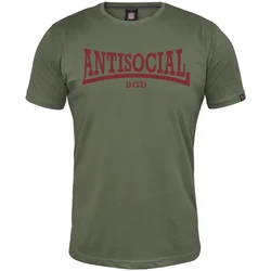 011Shop Muška majica kratkih rukava Antisocial, Maslinasta