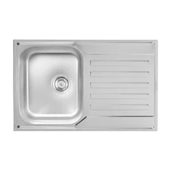 Metalac Nera Praktik Usadna jednodelna sudopera, Univerzalna, Inox, O 90, 790×500 mm