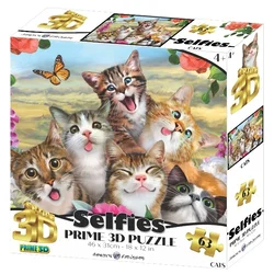 Prime 3D sestavljanka Cat Selfie 3D 63 kosov