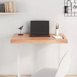 Stolna ploča svjetlosmeđa 80x60x(2-6) cm tretirana hrastovina