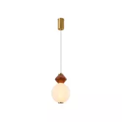 LED lestenec na jeklenem kablu FLORES LED/7W/230V zlata/rjava