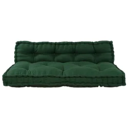 Jastučić za paletni kauč 2 pcs Zelena 120 x 80 x 38 cm Tkanina