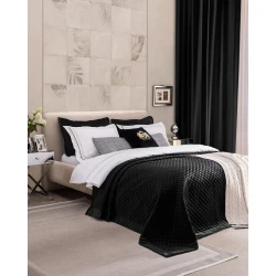 Madame Coco Prekrivač sa setom posteljine Montpellier, Royal Set, 11 delova, Crno - beli