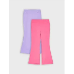 Sinsay - Active 2 pak flare sportske pantalone sa širokim pojasom - fuksija