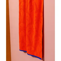 Madame Coco Peškir za plažu Palmie, Pamučni, 70x150cm, Narandžasti