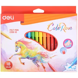 DELI Flomasteri EC10010, 18 komada