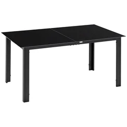Homestar Vrtna miza 150x90x74 cm Črna