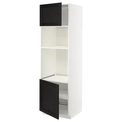 METOD Visoki element za ugradne uređaje, bela/Lerhyttan crno bajcovano, 60x60x200 cm
