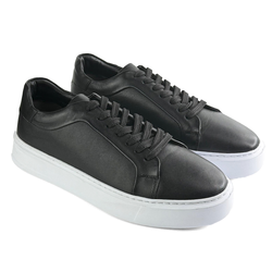 Mona Footwear Muške kožne patike, Crne