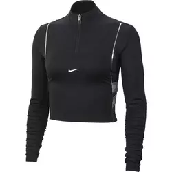 Nike W NP CLN HYPERWARM HZ LS TP, ženska majica dug rukav za fitnes, crna