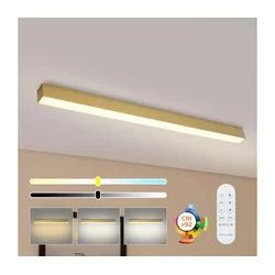 Brilagi - LED prigušiva stropna svetiljka SLEEKLINE LED/40W/230V Wi-Fi Tuya zlatna + daljinski upravljač